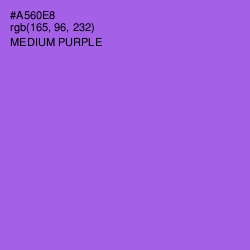 #A560E8 - Medium Purple Color Image
